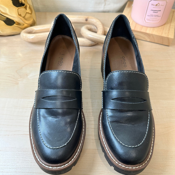 Blundlo‎ Black Platform Loafers, Size 8M - Picture 2 of 7